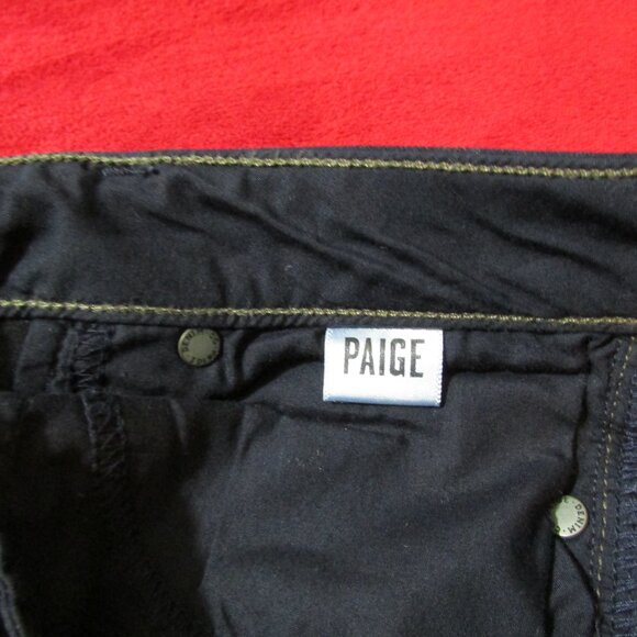Paige Skyline Skinny Jeans Stretch Dark Wash - Picture 9 of 10